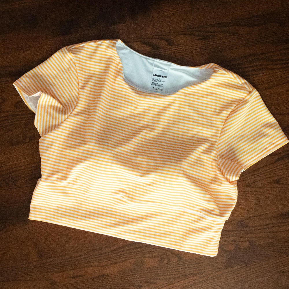 NWOT Land's End Women's Tug-less Tankini Swim Top